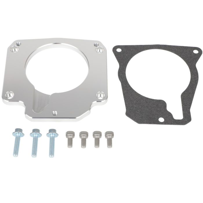 Manifold Throttle Body Spacer Plate 4 Bolt Intake to 3 Bolt For LS Aluminum