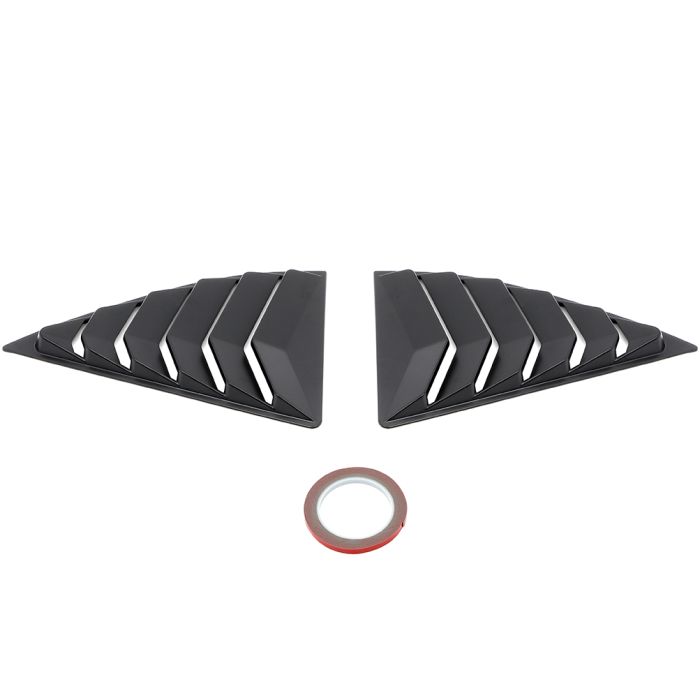 For 2010-2015 Chevy Camaro Side Window Louvers Cover Matte Black