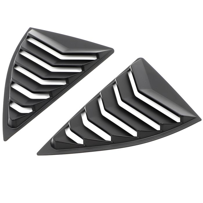 For 2010-2015 Chevy Camaro Side Window Louvers Cover Matte Black