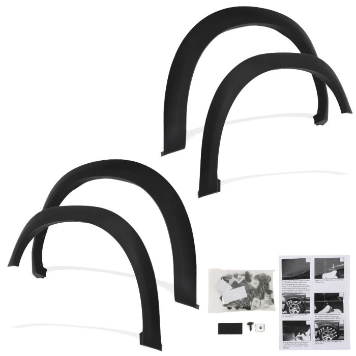 Textured OE Factory style Fender Flare For Ram - 4 Pieces 