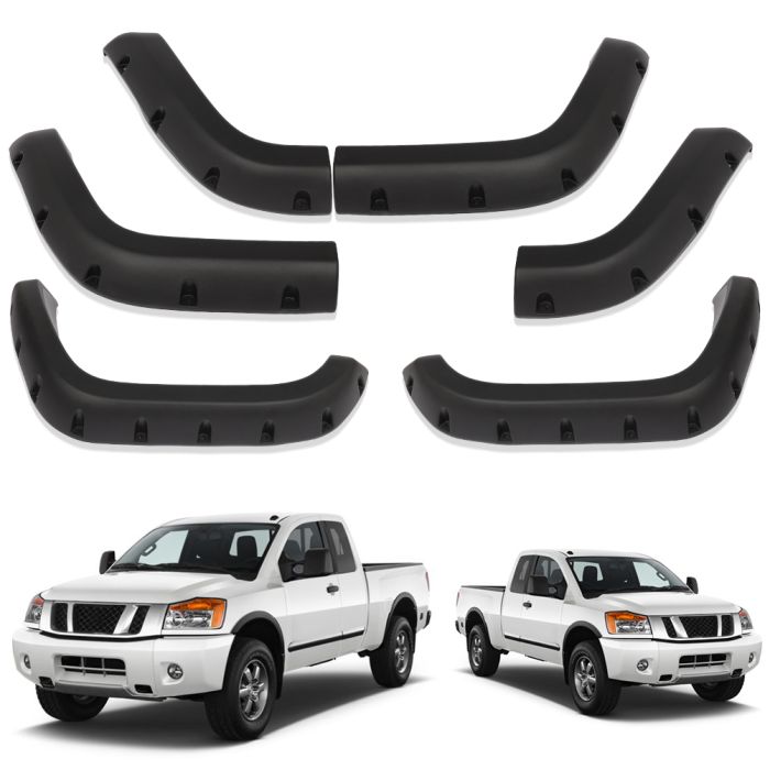 Textured Pocket Rivet Bolt Style Fender Flare For Jeep - 4 Pieces 