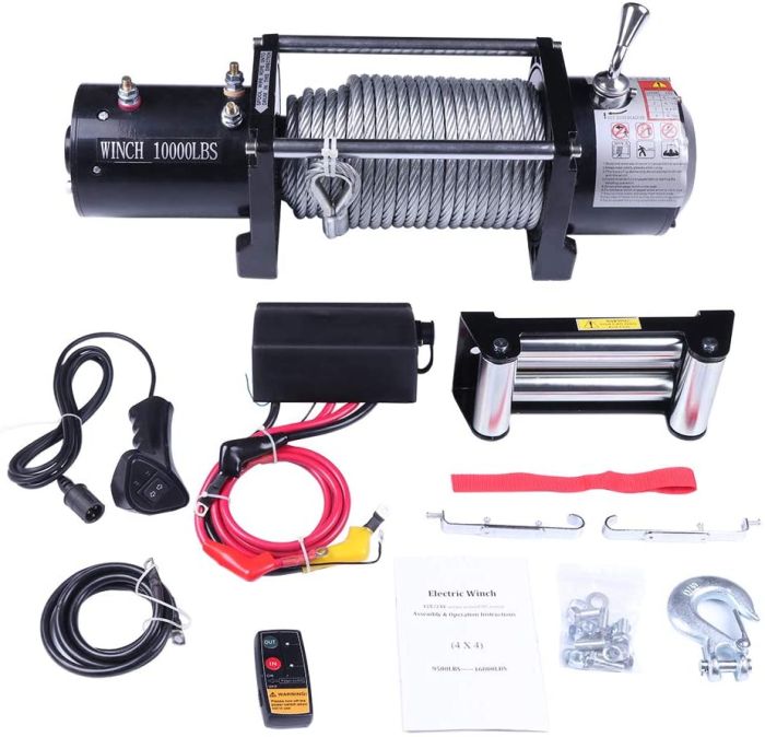 12V 10000LBS Electric Winch for Jeep/SUV Boat