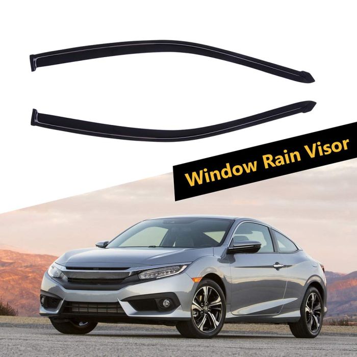 Window Shade Original Window Sun Rain Guard For Honda Civic - 2piece