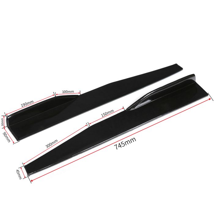 Side Skirts Rocker Panel For Most Cars 