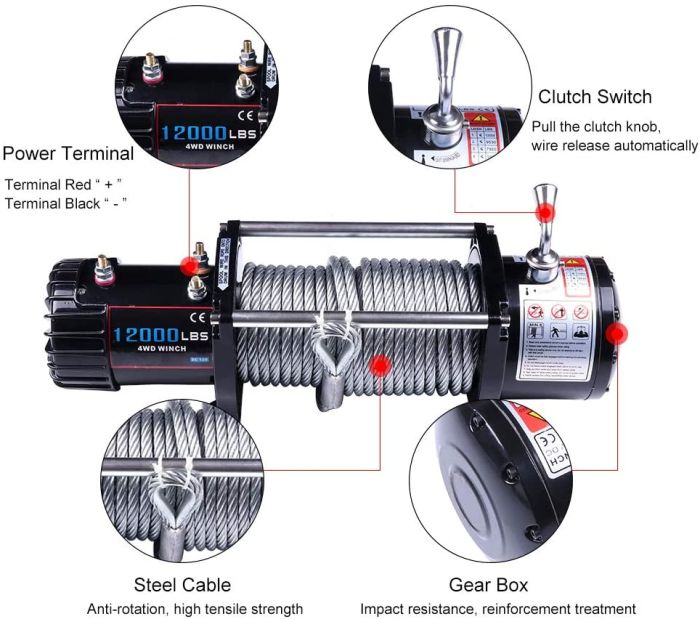 Electric Winch for Jeep SUV