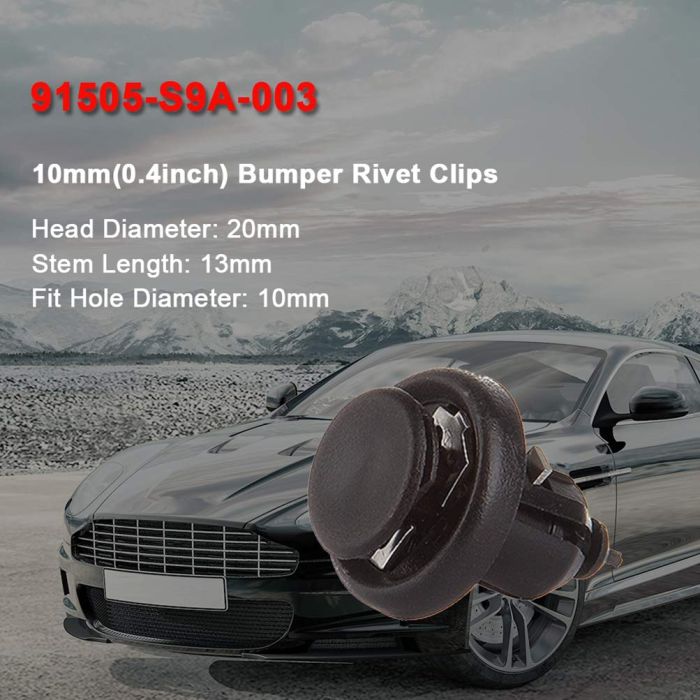 Nylon Black fender bumper fastener car clips(91505-S9A-003)