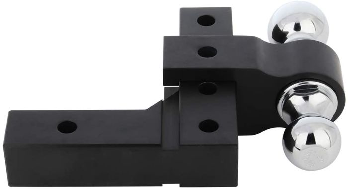 Tow Trailer Hitch Black Aluminum 2 Ball Towing 2 Inch