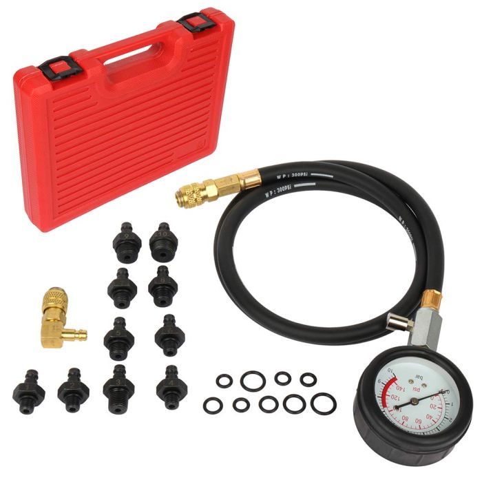 0-140PSI Engine Cylinder Oil Pressure Test Gauge Diagnostic Tester Dectector Set