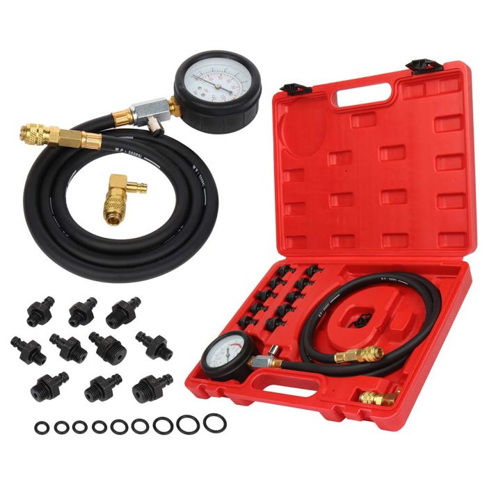 0-140PSI Engine Cylinder Oil Pressure Test Gauge Diagnostic Tester Dectector Set