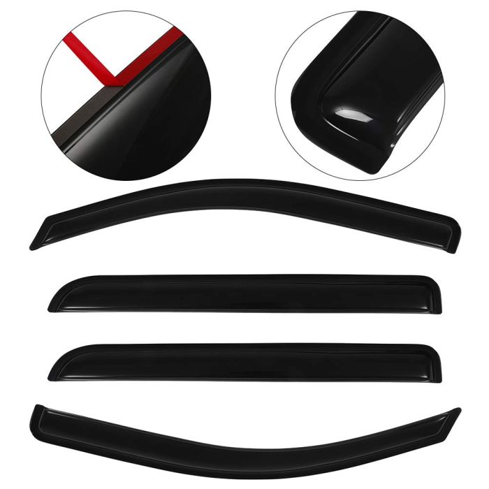 Sun Rain Guard Window Visors(E166620)-4Piece