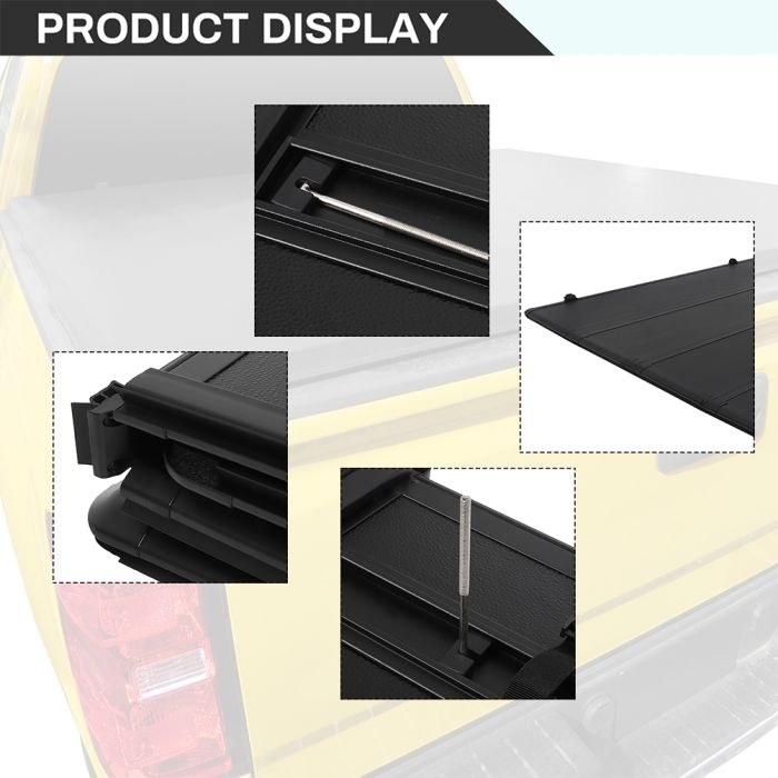 Hard Tri-Fold Tonneau Cover 5FT For Nissan Frontier Extra Short Bed - 1 piece