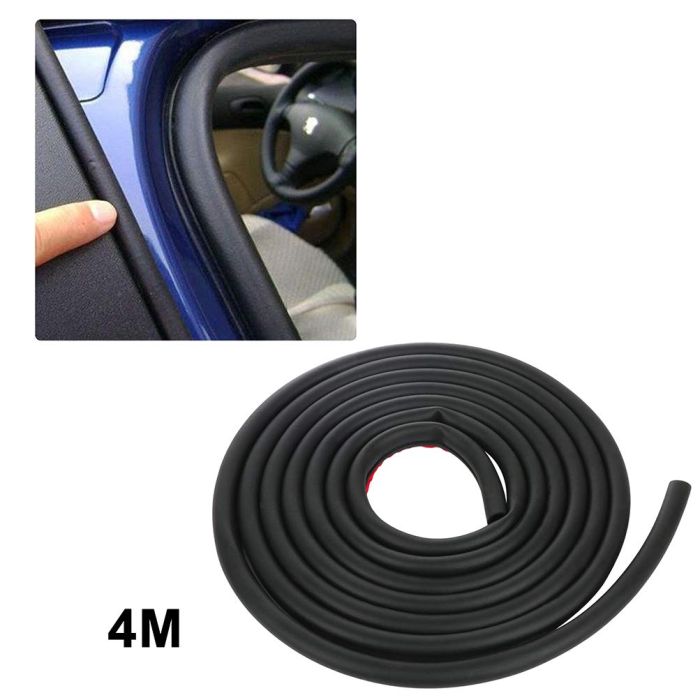 Big 4M 160'' D-shape Protector Car Door Window Hollow Rubber Seal Weather Strip