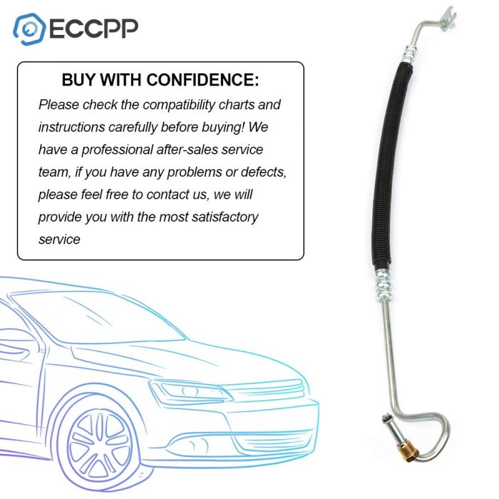 thumbnail image 2 of Power Steering Pressure Line Hose Assembly For 2007-2011 Cadillac Escalade & Chevy Suburban – Direct Fit SDP4 SD108378P4 2 of 5