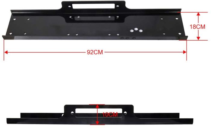 36 Inch Winch Mounting Plate for Winches (8000-13000 lb)
