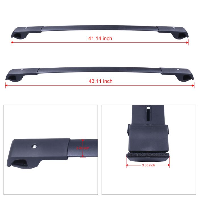 Aluminum Roof Rack Cross Bars For Subaru Impreza 2012-2019, Toyota Tacoma 2005-2018 2Pcs