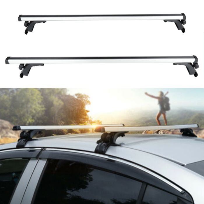 Silver Smooth Top Roof Rack Cross Bar Luggage Carrier For Acura