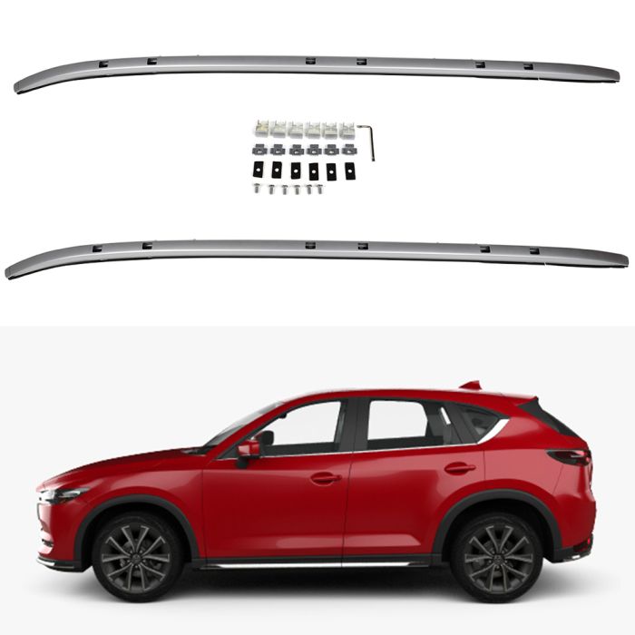 For Mazda Cx-5 2017-2019 Roof Rack Cover Rails Luggage Aluminum 2Pcs