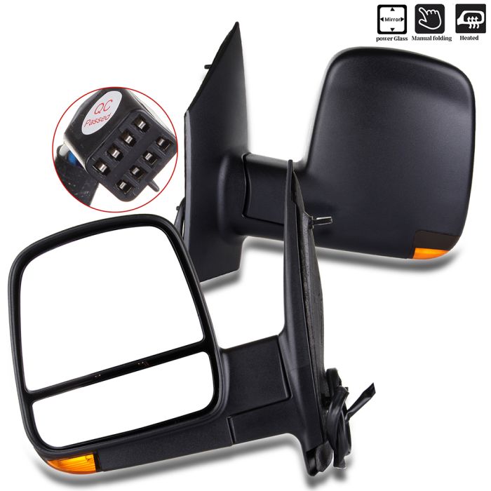 Driver Side View Mirror For 08-18 Chevy Express 2500 GMC Savana 2500 Power Heated Signal