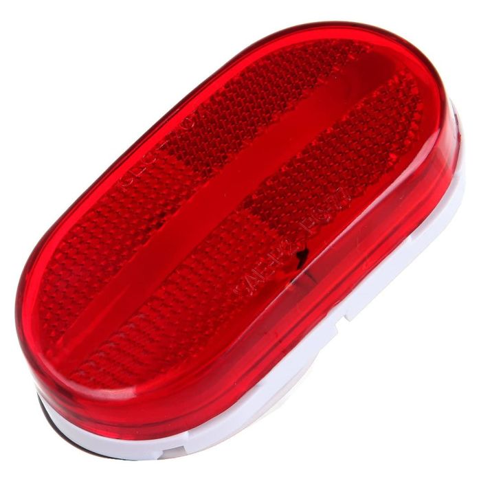 14PCS Oval Side Marker Light Red Amber Snap-on Lens With White Base Surface Mount 6 Diodes LED 91/93 Peterbilt 379 12/14 Peterbilt 389