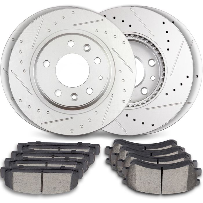 thumbnail image 2 of CCIYU Ceramic Brake Pads (Front & Rear) For 2003-2005 Mazda 6 3.0L – 8-Piece Set With Slotted Design 2 of 5