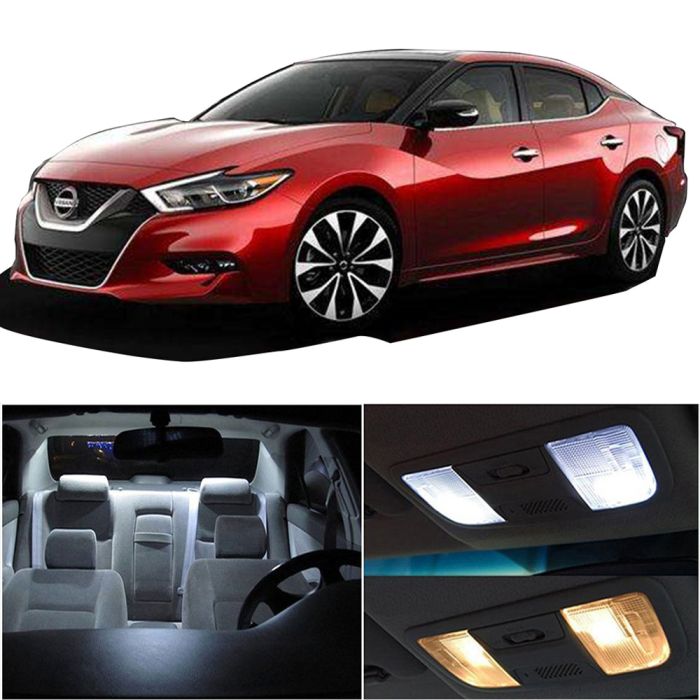 12x for Nissan Altima Sedan 2007-2015 White LED Bulb Interior Package Lights Kit