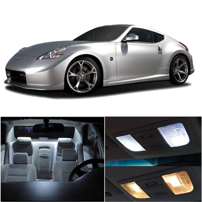 9x for Nissan 370Z 2009 - 2017 White Car LED Bulb Lights Interior Package Kit US