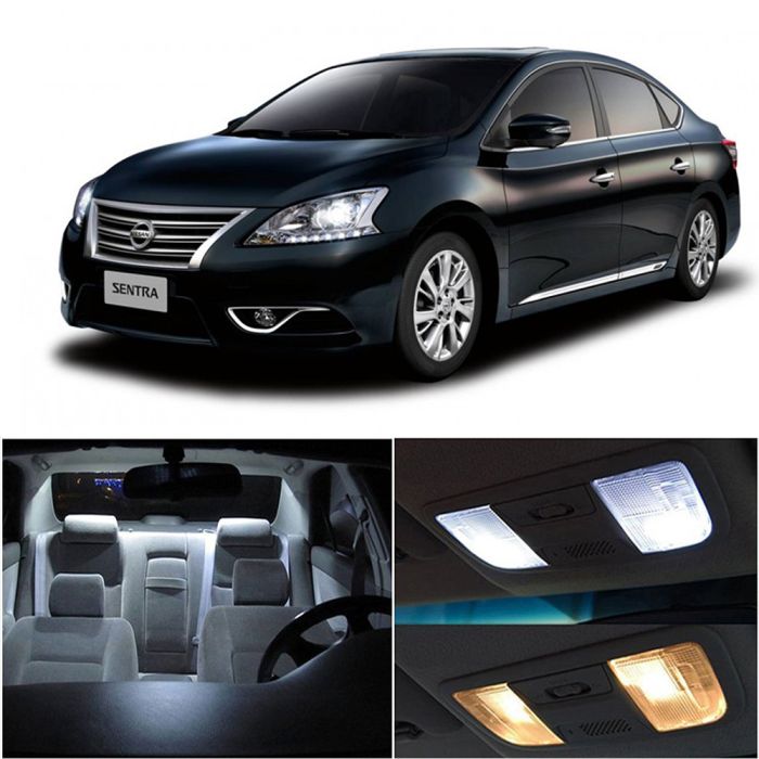 6x Car LED Bulb Interior Package Kit for Nissan Sentra 2013-2015 White Light 12V