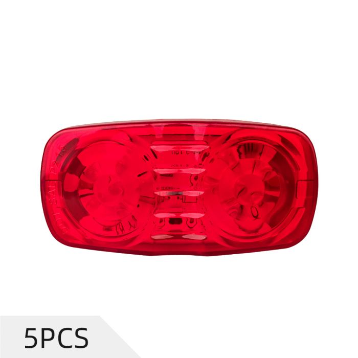 Side Marker Light Red Side Marker Lamp Stop Turn Tail Light fit for Truck Trailer-5 PCS