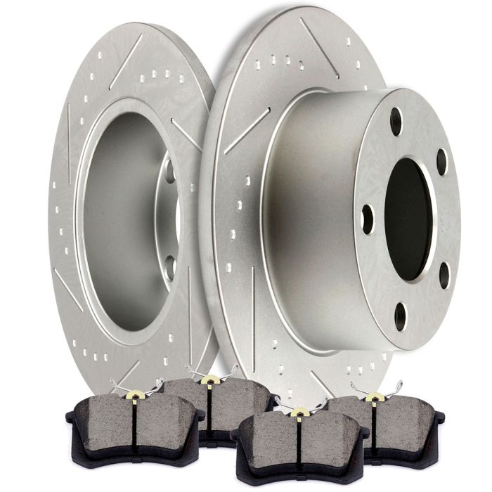 Brake Rotors Ceramic Pads For 11-13 Infiniti M37 03-07 Nissan Murano Rear