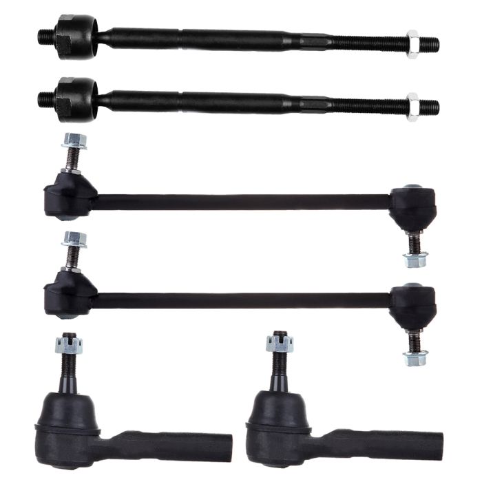 6pcs Fits 2009-2014 Dodge Avenger Front Inner Outer Tie Rods Sway