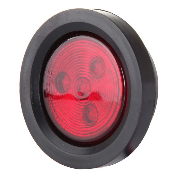Side Marker Light Red Round 14 Peterbilt 587 16 Western Star 5700XE 4 LED With Rubber Grommet For Truck Trailer Pickup 2Pcs