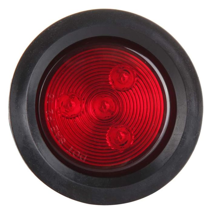 Side Marker Light 12 Kenworth T700 16 Western Star 5700XE Red Round Tail Lamps With Rubber Grommet 5Pcs