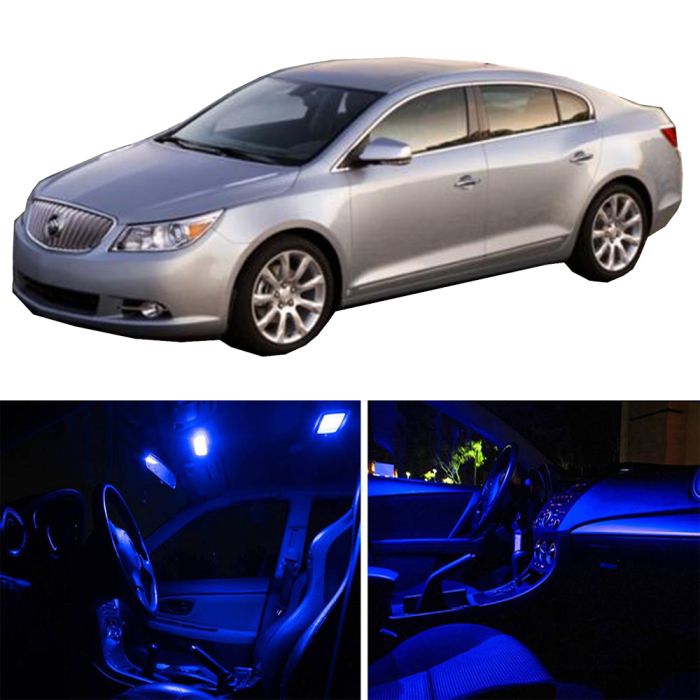 12x For Buick LACROSSE 2005-2013 Interior package Car SMD LED Bulbs light Blue