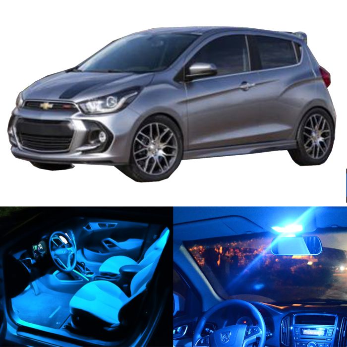 10x Interior package Kit Car LED Bulbs light for Chevy Spark 2015-2017 Ice Blue