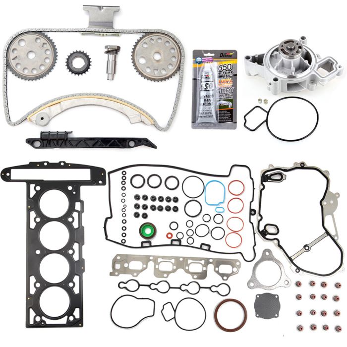 Head Gasket Set Timing Chain Kit For 97-99 Ford Expedition 07-08 Chevrolet Malibu