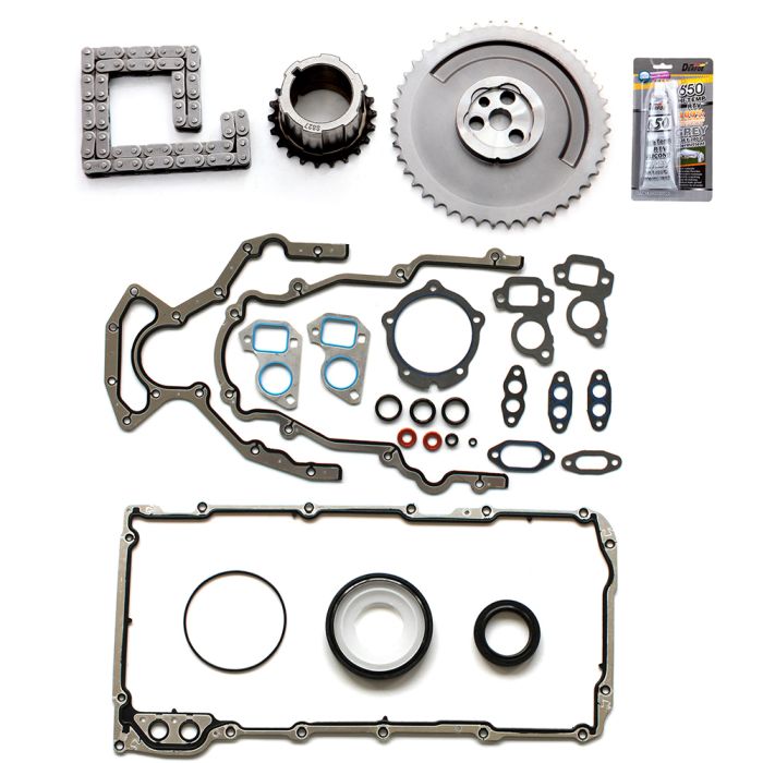 Timing Chain Kit Lower Gasket Set For 00-06 GMC Chevrolet Express 2500 Cadillac 