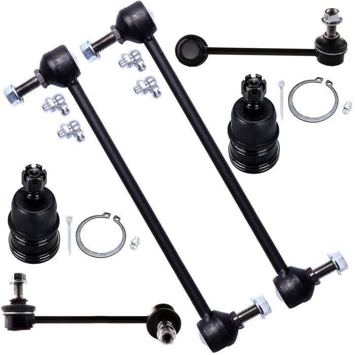Front & Rear Sway Bar End Links+Front Lower Ball Joints For 01-05 Acura MDX 03-05 Honda Pilot