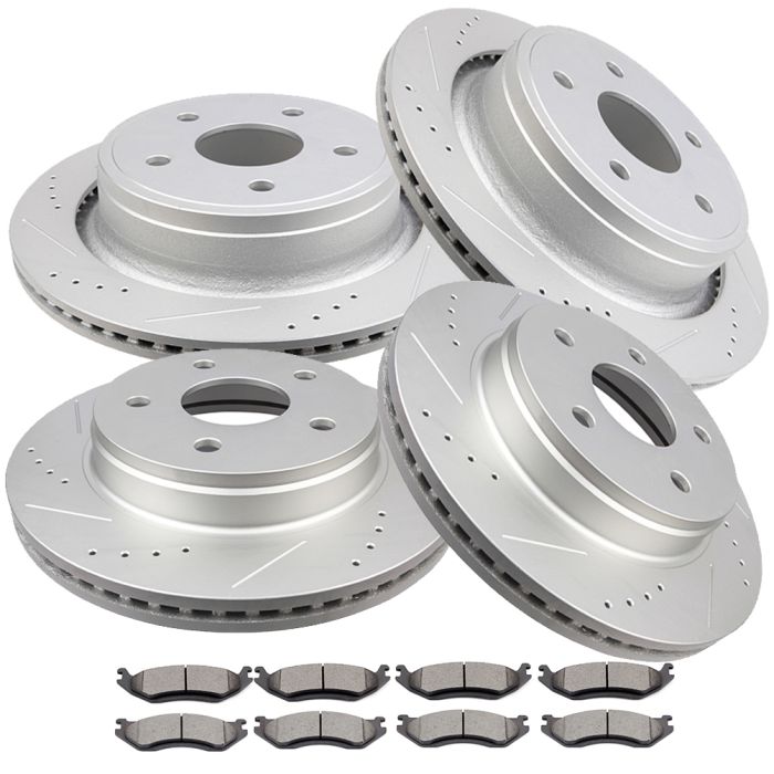 Ceramic Brake Pads & Rotors For 04-06 Dodge Durango 02-05 Dodge Ram 1500