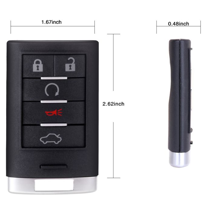 Remote Key Fob For 09-14 Cadillac CTS 2005 Cadillac STS 