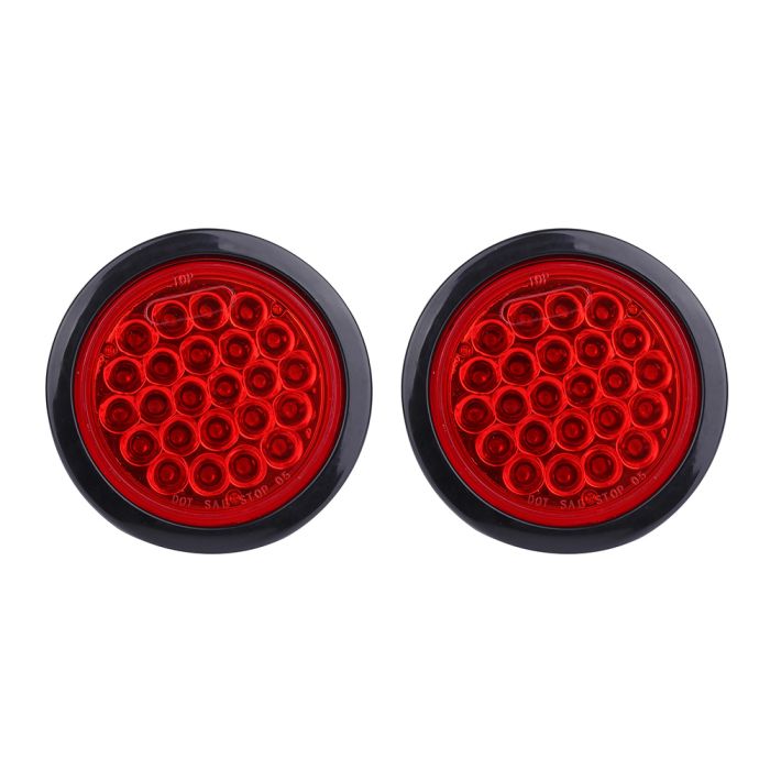 Red 24LED Side Marker Light 12V For 2014 Kenworth K370 Peterbilt 384 2PCS