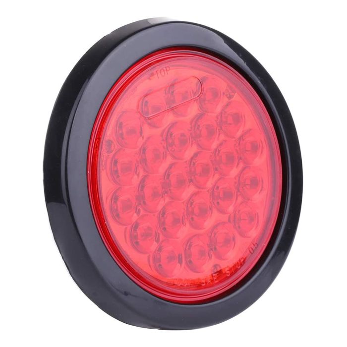 4PCS Red 24LED Round Tail/Side Marker Light 12V Surface Mount 90-07 Peterbilt 379 08-17 Peterbilt 389