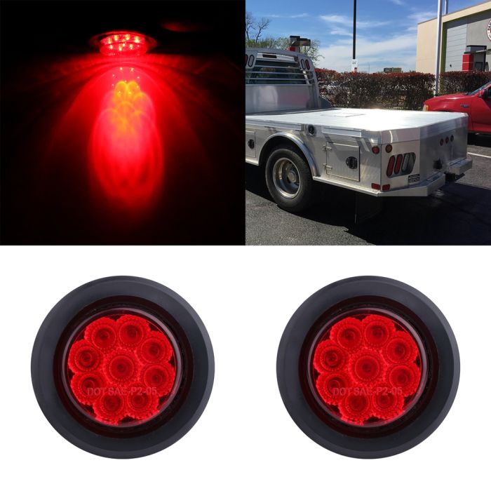 Partsam 9Pcs 2 Inch Smoked Round Led Clearance and Side Marker Ligh Partsam 9Pcs 2 Inch Smoked Round Led Clearance and Side Marker Ligh