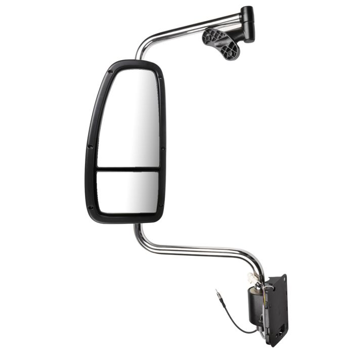 Chrome Mirrors For 2000-2010 International Harvester 9900I Power Adjust Manual Fold 1 Pair