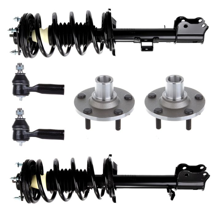Complete Front Struts Wheel Hub Outer Tie Rods For Escape Tribute Mariner