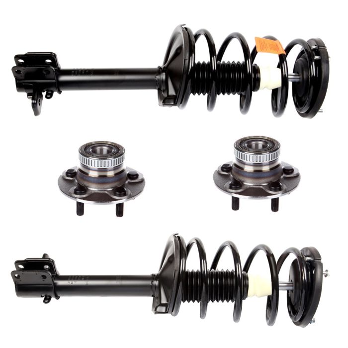 For 00 01 02 03 04 05 Dodge Neon Rear Complete Struts & Wheel Bearing Assembly