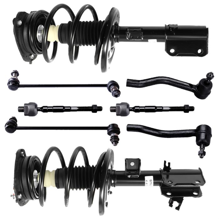 Front Sway Bars & Struts & Tie Rods Kit For 2007 - 2012 Nissan Altima 2.5L