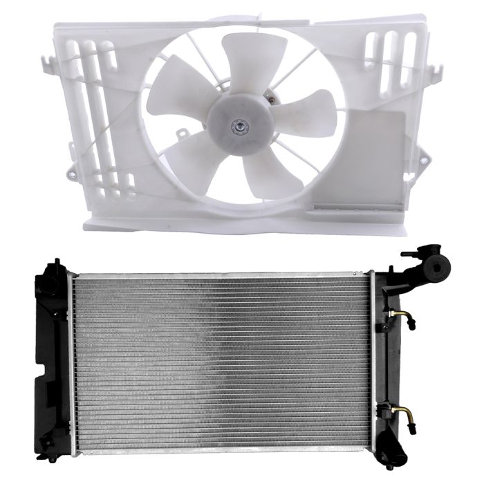 Radiator and Cooling Fan Assembly for 2003-2008 Pontiac Vibe 1.8L