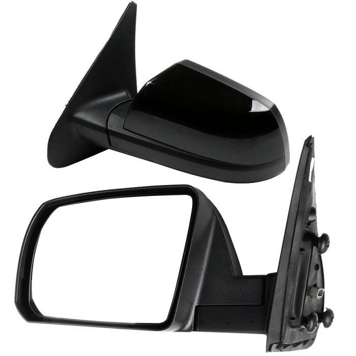 For Toyota Sequoia 2008-2017 Black Powered Passenger + Driver Side Mirror Manual Fold