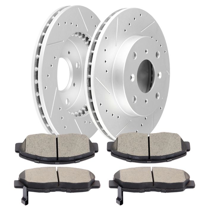 Brake Discs Rotors and Ceramic Pads For 97 Acura CL 90-97 Honda Accord Front 260.3mm 4 Lugs 6 Pcs