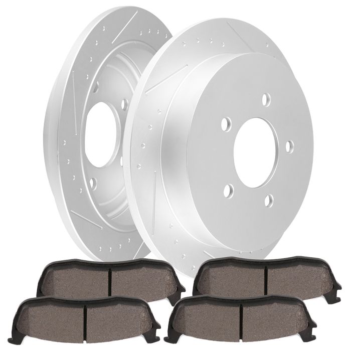 Rear Ceramic Brake Pads & Rotors For 99-02 Ford Expedition 00-03 Ford F150